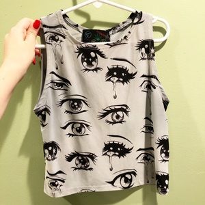 Anime eyes crop Tank